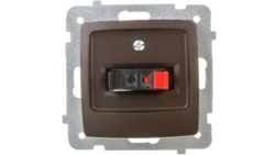 KARO Gniazdo głośnikowe pojedyncze czekoladowy metalik GG-1S/m/40