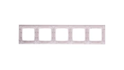KARO Ramka pięciokrotna do łączników IP44 ecru perłowy RH-5S/42