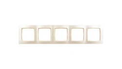 KARO Ramka pięciokrotna ecru perłowy R-5S/42
