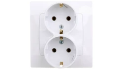 KARO Gniazdo podwójne z/u Schuko białe GP-2SS/00