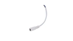 Wtyk DC 5.5x2.1 5A przewód biały 15cm 18awg