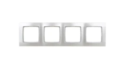 KARO Ramka poczwórna srebrny perłowy R-4S/43