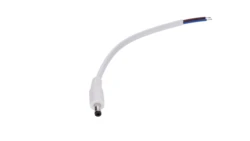 Gniazdo DC 5.5x2.1 5A przewód biały 15cm 18awg