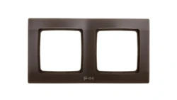 KARO Ramka podwójna do łączników IP44 czekoladowy metalik RH-2S/40