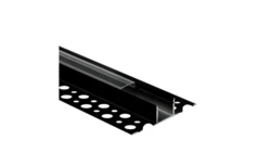 Profil GPP03 do płyt g-k pod płytkę czarny z kloszem transparentnym + zaślepki 6 szt. 3m EC61718 /10szt./