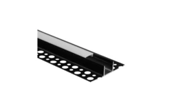 Profil GPP03 do płyt g-k pod płytkę czarny z kloszem mlecznym + zaślepki 6 szt. 3m EC61717 /10szt./
