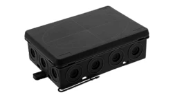 Puszka hermetyczna n/t E14 125X85X43mm pusta IP55 bezhalogenowa czarny 0299-02