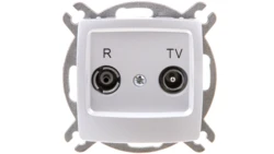 KARO Gniazdo antenowe RTV końcowe 2,5-3dB srebrny perłowy GPA-SK/m/43