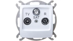 KARO Gniazdo antenowe RTV-SAT końcowe białe GPA-SS/m/00