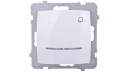 KARO Przycisk /dzwonek/ z podświetleniem biały ŁP-6SS/m/00