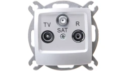 KARO Gniazdo antenowe RTV-SAT końcowe srebrny perłowy GPA-SS/m/43