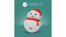 MARYS Lampka nocna LED Bałwan RGB+2800K 5V DC akumulator + kabel USB-C MW61418