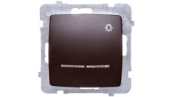KARO Przycisk /światło/ z podświetleniem czekoladowy metalik ŁP-5SS/m/40