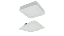 Oprawa sufitowa Downlight kwadrat CCT natynk/podtynk 2w1 12W 1100lm zmienna barwa 3000/4000/6500K biały IP20 EC61084