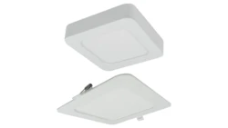 Oprawa sufitowa Downlight kwadrat CCT natynk/podtynk 2w1 18W 1650lm zmienna barwa 3000/4000/6500K biały IP20 EC61085