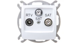 KARO Gniazdo antenowe RTV-SAT-SAT białe GPA-S2S/m/00