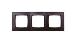 KARO Ramka potrójna czekoladowy metalik R-3S/40