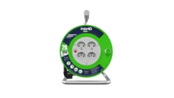 Przedłużacz bębnowy ECO LINE, 4x2p+Z, 16A, 3680W, przewód 3x1,5mm H05VV-F 20m CZARNY