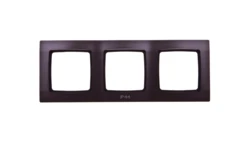 KARO Ramka potrójna do łączników IP44 czekoladowy metalik RH-3S/40