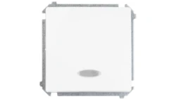 Simon Basic Przycisk pojedynczy zwierny z podświetleniem, szybkozłącza, biały BMP1L.01/11