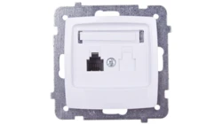 KARO Gniazdo telefoniczne pojedyncze RJ11 białe GPT-1S/m/00