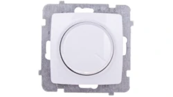 KARO Ściemniacz przyciskowo-obrotowy /żarowy i halogenowy/ biały ŁP-8S/m/00