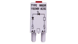 Moduł sygnaliacyjny LED dioda czerwona 110-230 V AC/DC MODUL L M63R SZARY 854855