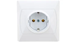 AKCENT Gniazdo pojedyncze z/u Schuko białe GP-1AS/00