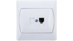 AKCENT Gniazdo telefoniczne pojedyncze RJ11 białe GPT-1A/00