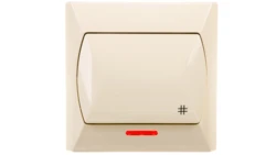 AKCENT Łącznik krzyżowy z podświetleniem beżowy ŁP-4AS/01