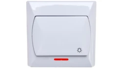 AKCENT Przycisk /światło/ z podświetleniem biały ŁP-5AS/00