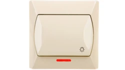 AKCENT Przycisk /światło/ z podświetleniem beżowy ŁP-5AS/01