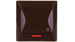 AKCENT Przycisk /światło/ z podświetleniem brązowy ŁP-5AS/24