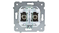 KARO Gniazdo antenowe podwójne typu F ecru perłowy GPA-2SF/m/42