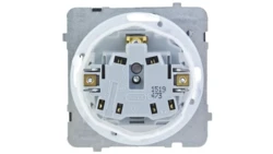 KARO Gniazdo bryzgoszczelne z/u IP44 z przesłonami klapka biała GPH-1SZP/m/00/w