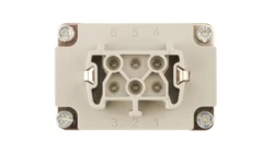 Wkład złącza 6P+PE żeński 16A 500V EPIC H-BE 6 BS 10191000